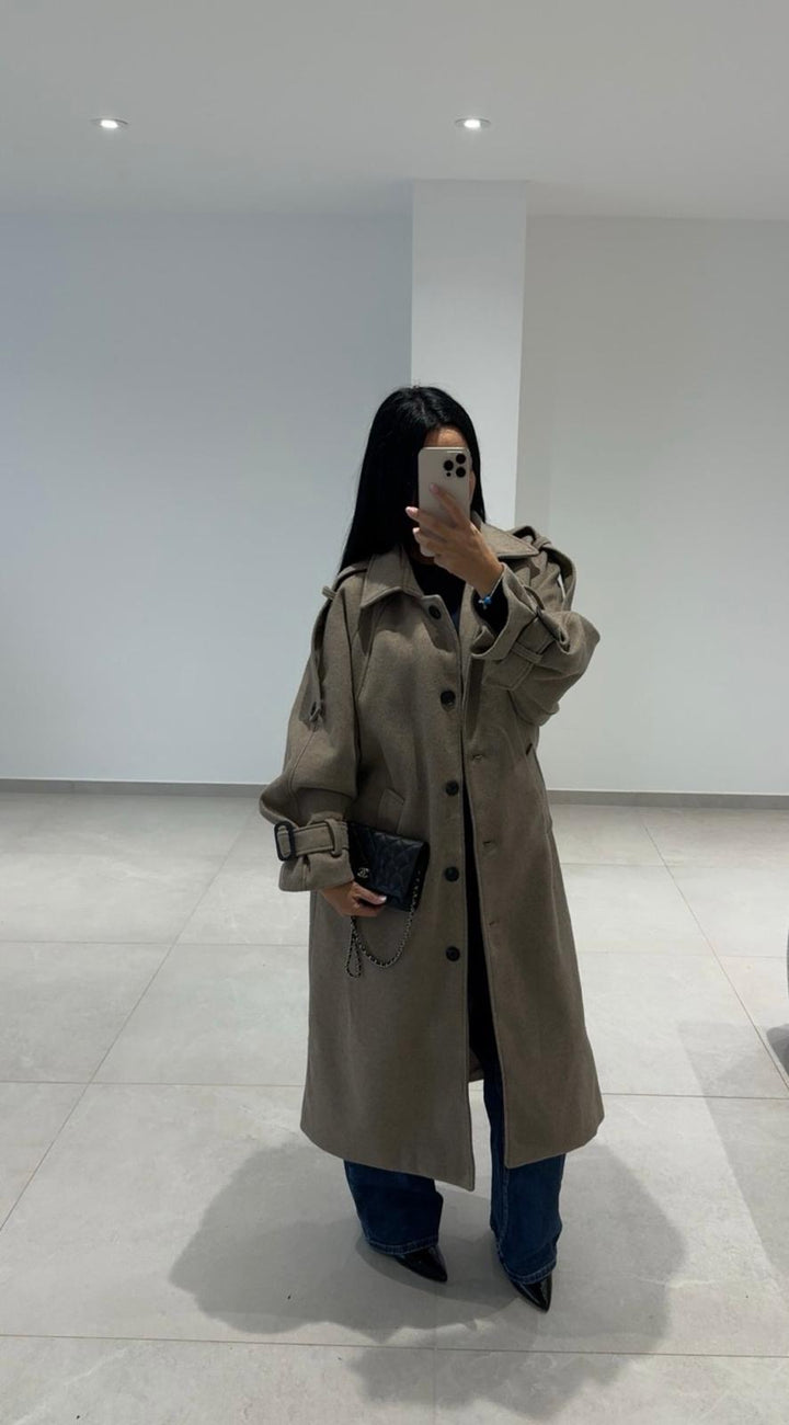 Manteau beige taupe