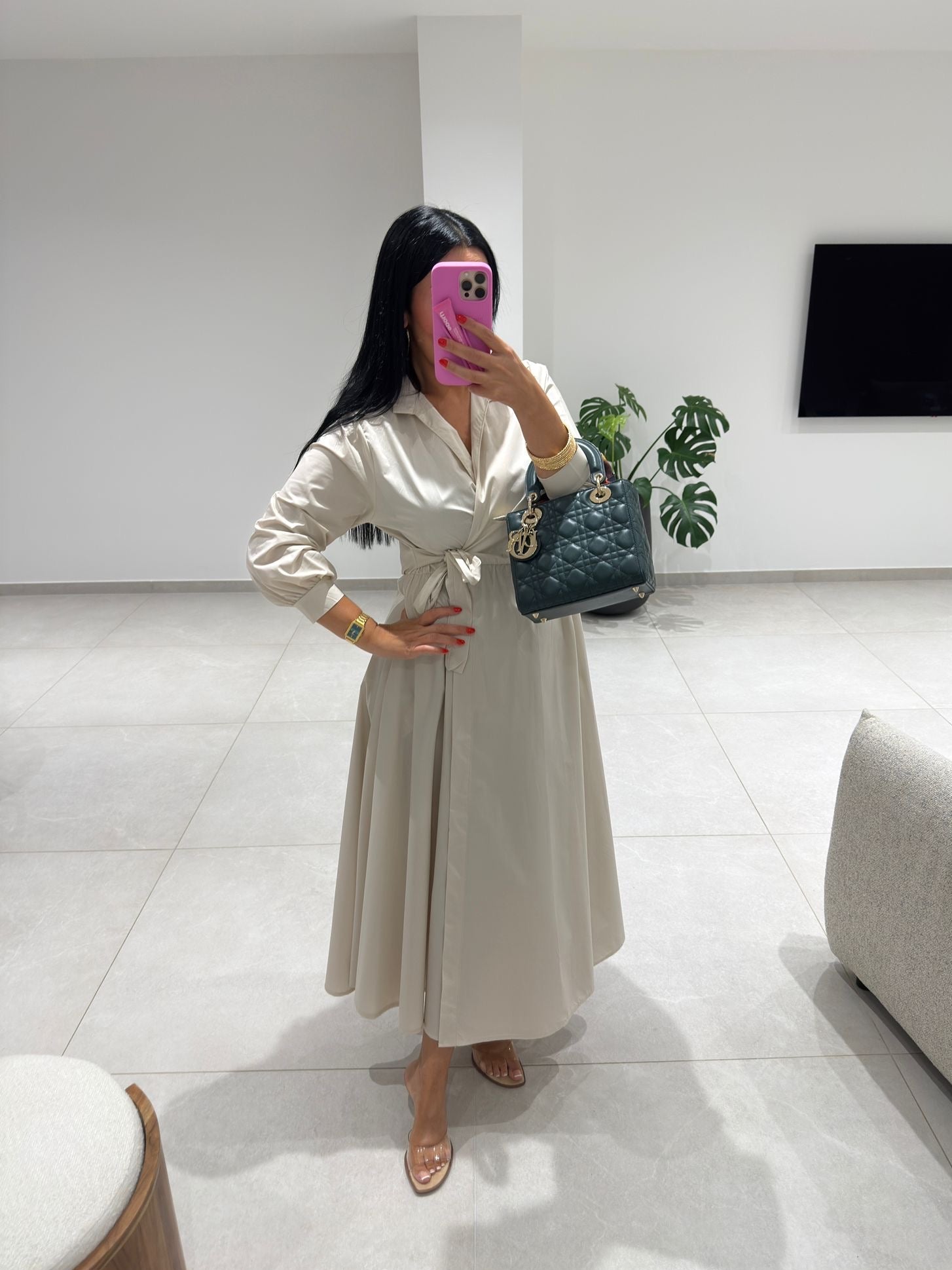 ROBE MAYA LONGUE BEIGE