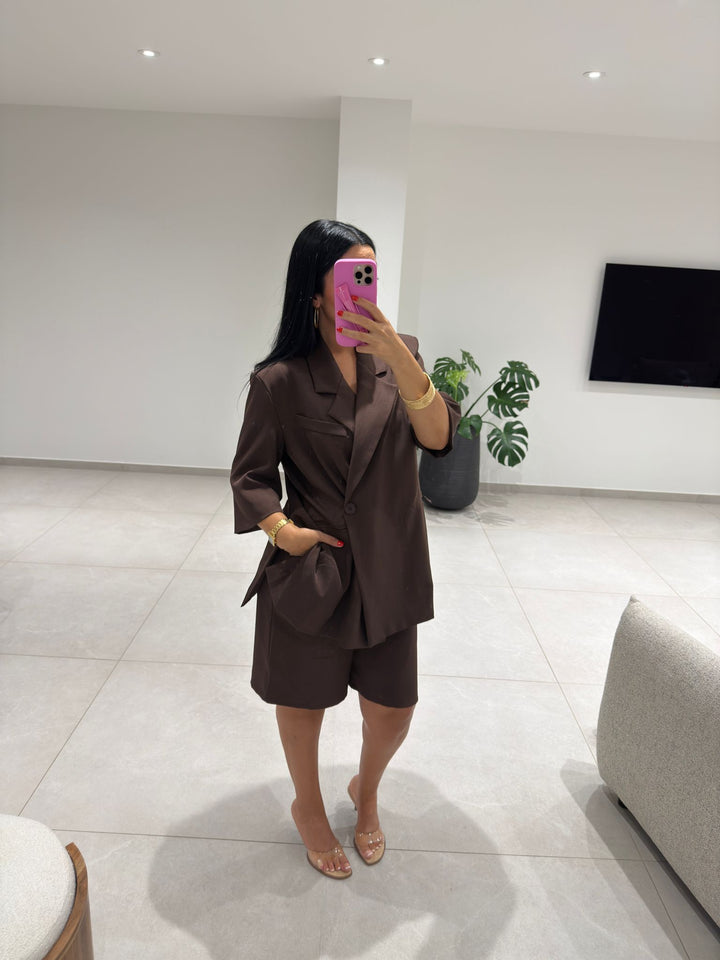 ENSEMBLE BLAZER RYM BRUN