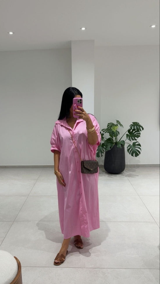 ROBE ROSE OVERSIZE