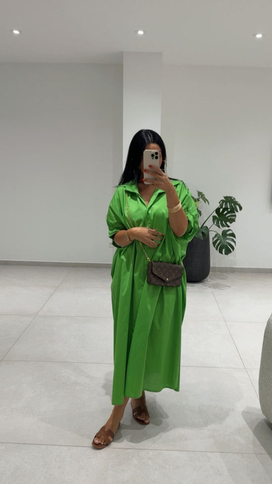 ROBE VERT OVERSIZE