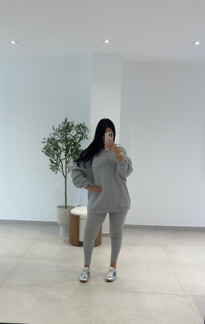 ENSEMBLE PULL LEGGING GRIS