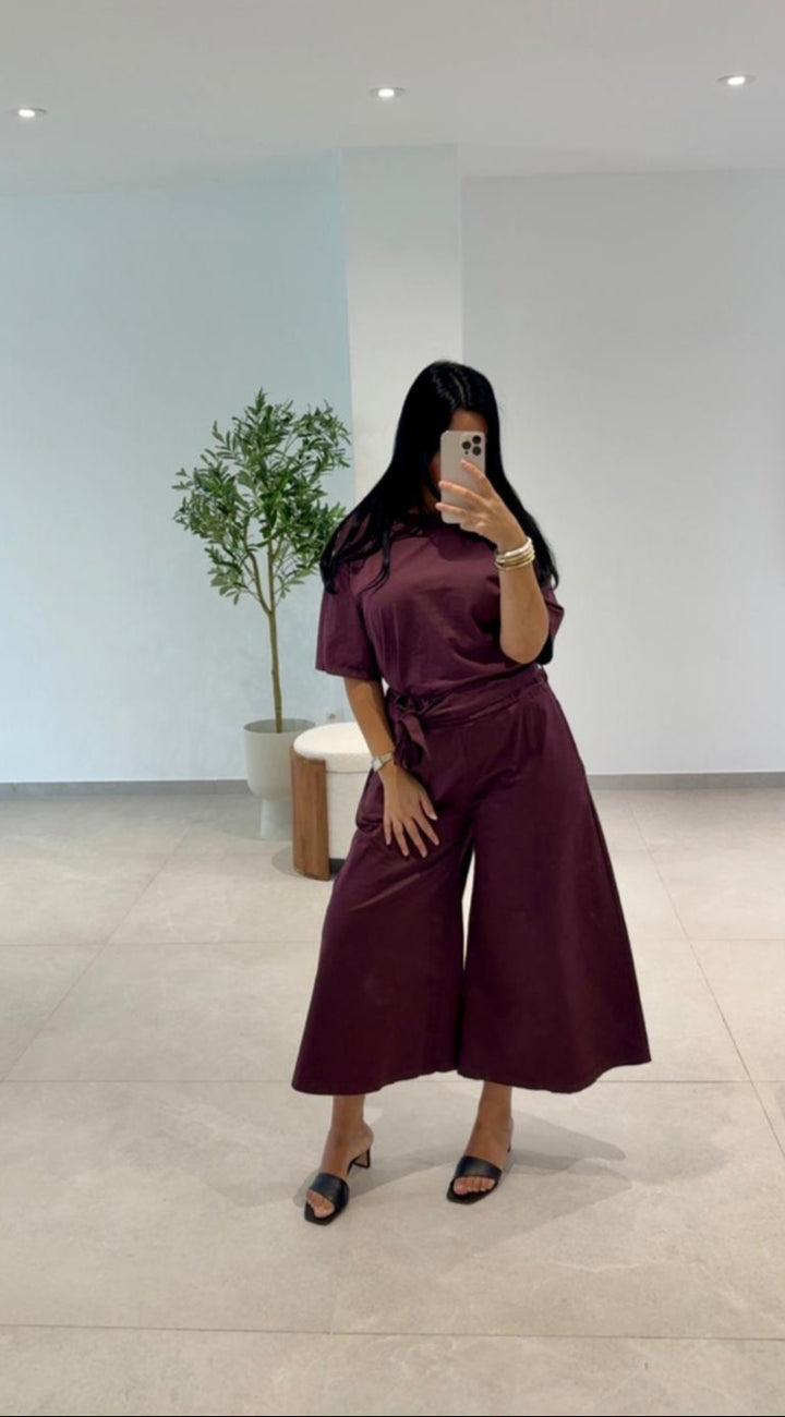 PANTALON AUBERGINE OVERSIZE