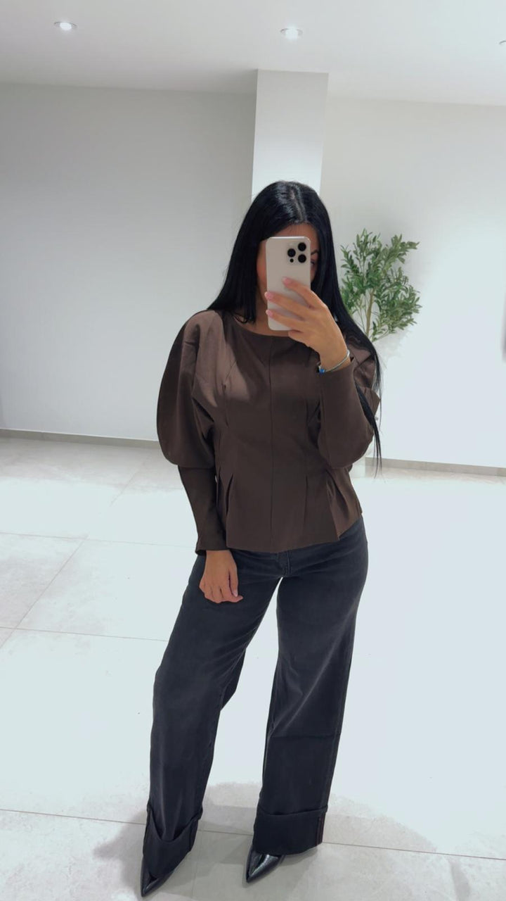 Blouse Dalya marron