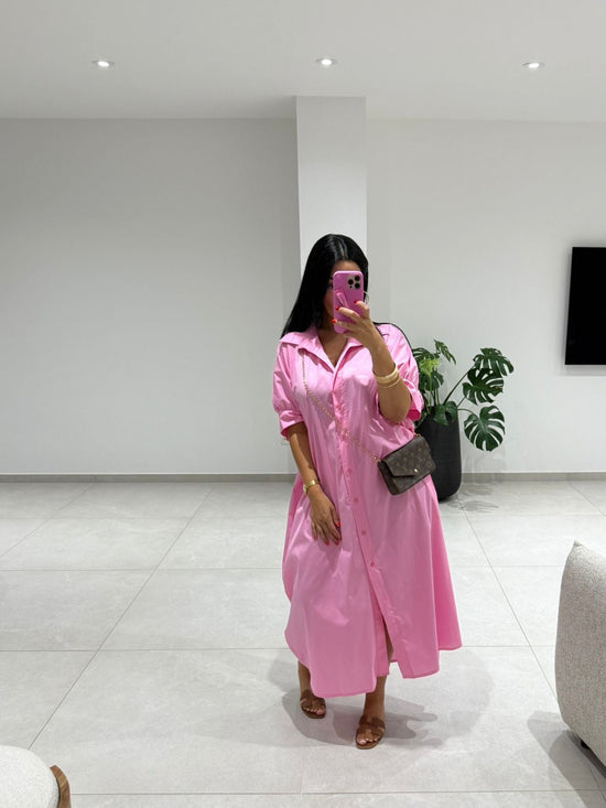 ROBE ROSE OVERSIZE