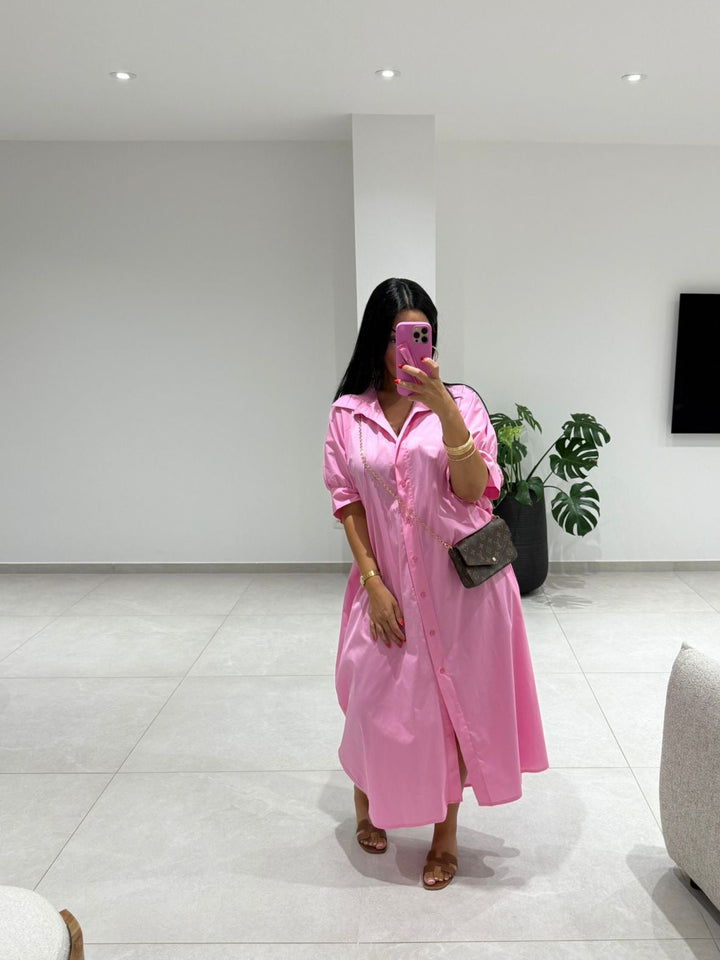 ROBE ROSE OVERSIZE