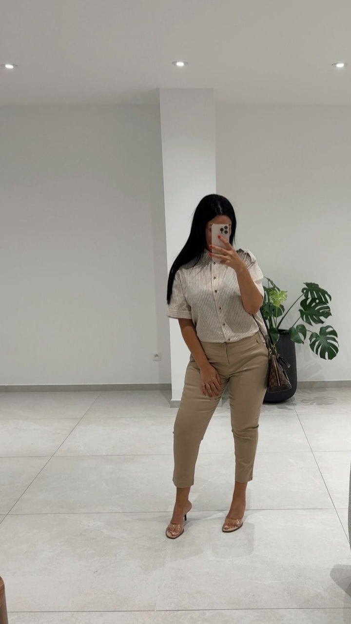 PANTALON BEIGE  7/8