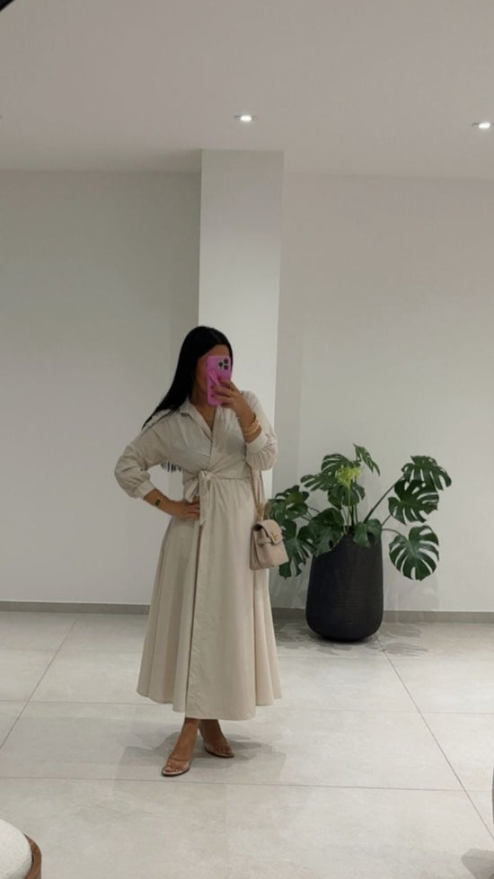 ROBE MAYA LONGUE BEIGE