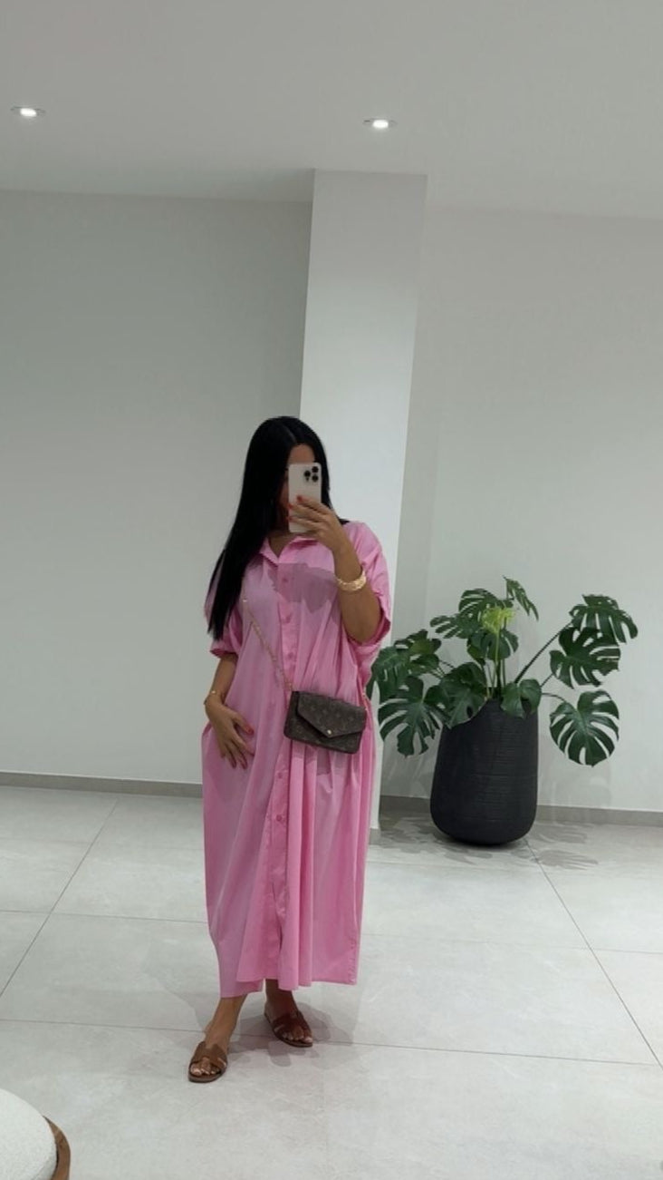 ROBE ROSE OVERSIZE