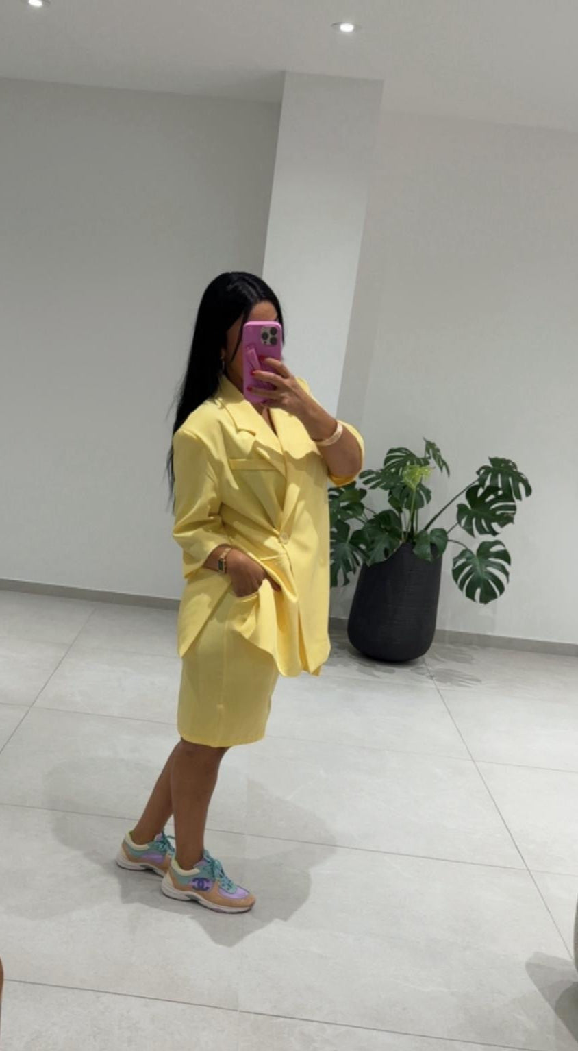ENSEMBLE BLAZER RYM JAUNE