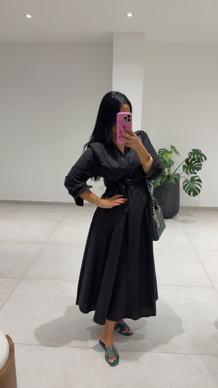 ROBE MAYA LONGUE NOIR