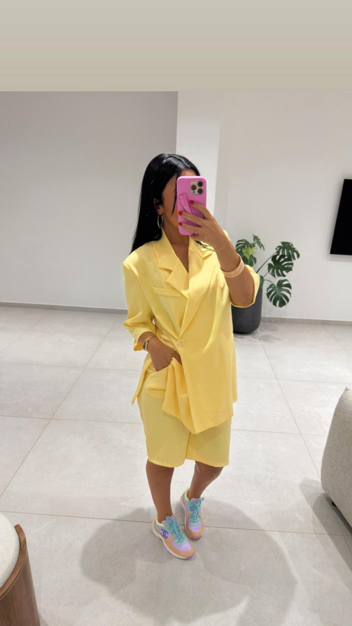 ENSEMBLE BLAZER RYM JAUNE