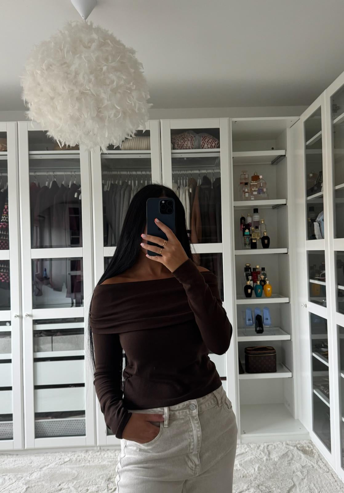 Blouse col bateau chocolat