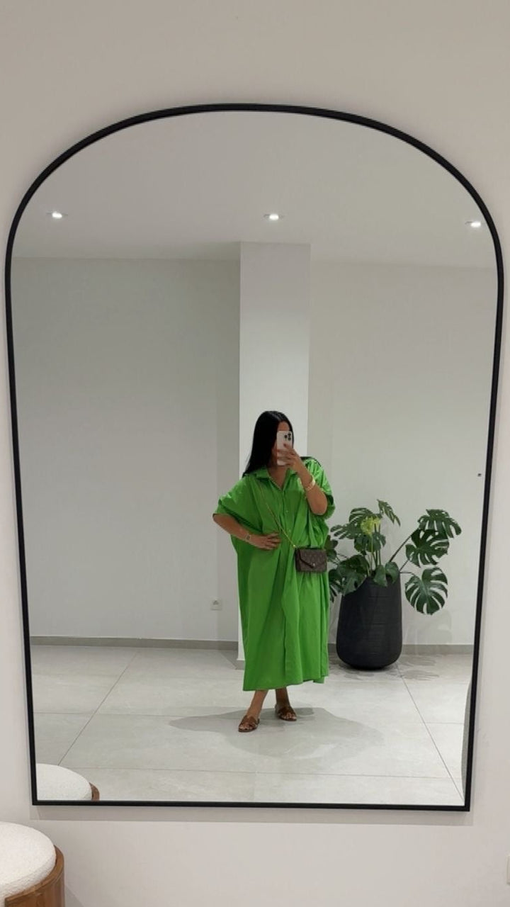 ROBE VERT OVERSIZE