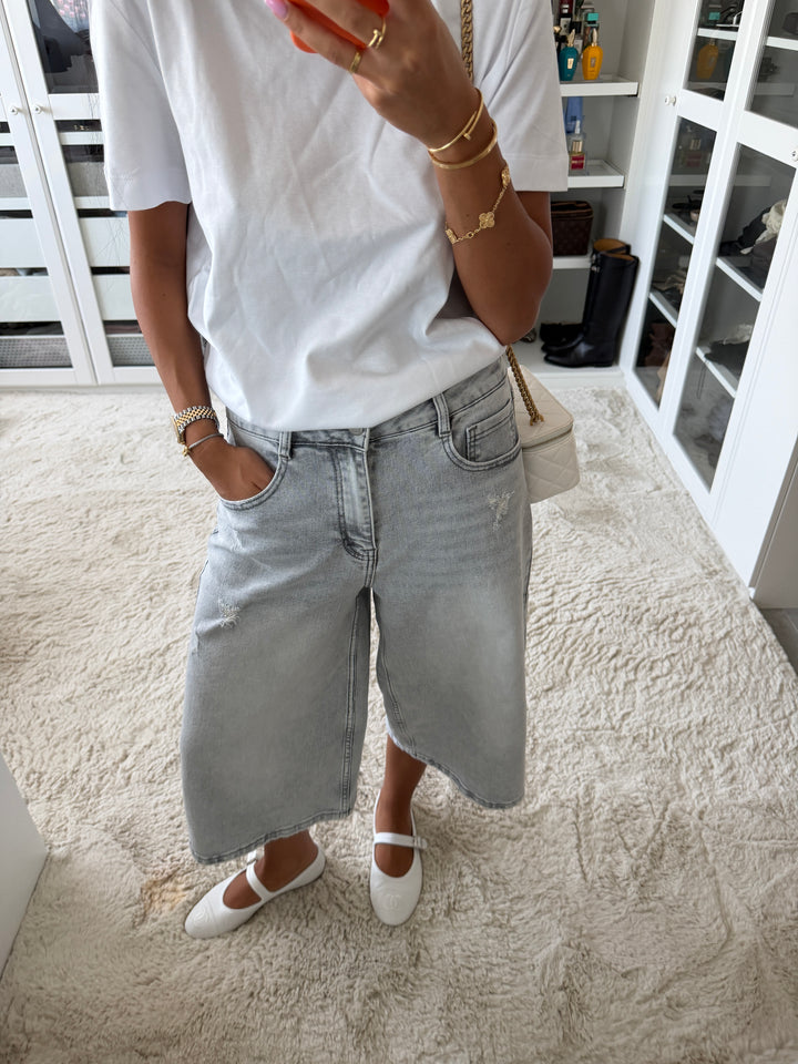 Bermuda en jeans Gris