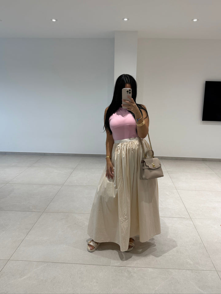 Jupe Longue Bouffante Beige