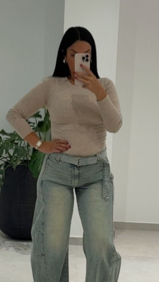 basic longue manche taupe
