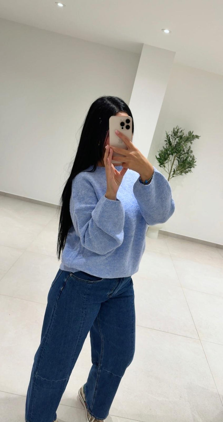 Pull bleu doux