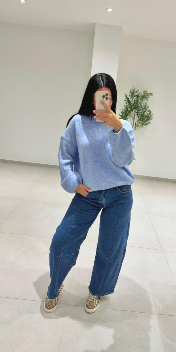 Pull bleu doux