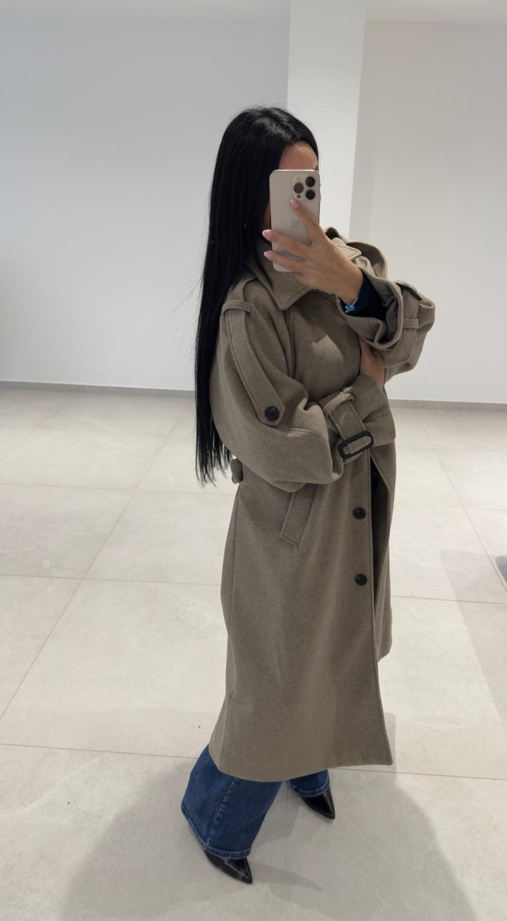 Manteau beige taupe