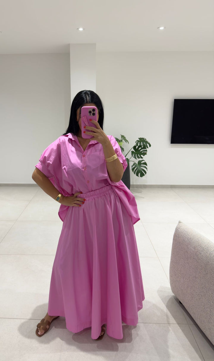 CHEMISIER ROSE BONBON