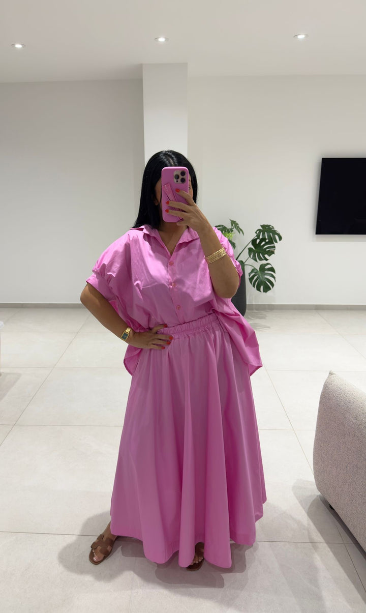 CHEMISIER ROSE BONBON